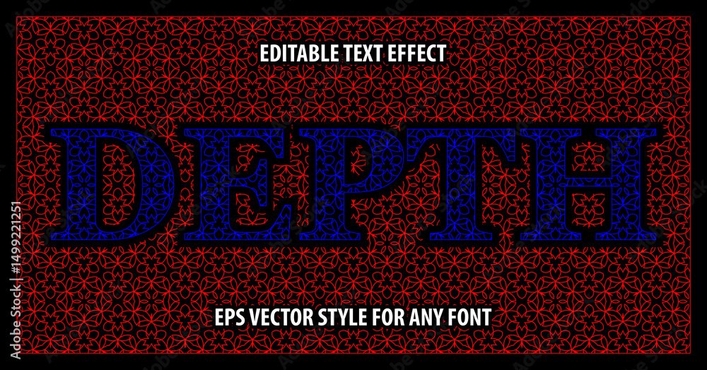 yurrey_p's tweet image. Editable blue #texteffect on red patterned #background. #Chromostereopsis #illusion with 3D #depth feel. #StockVector | #AdobeStock stock.adobe.com/stock-photo/id…