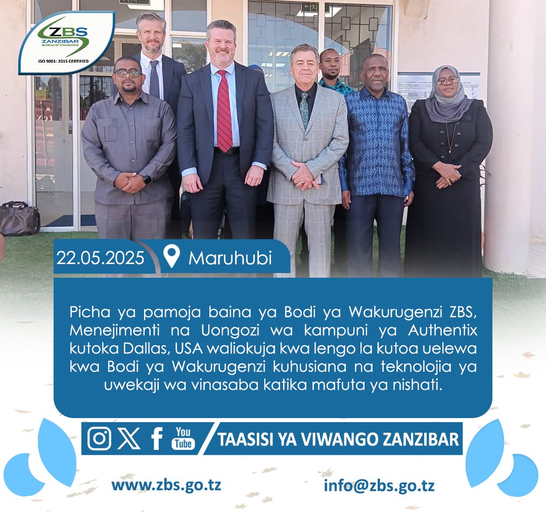 Zanzibar Bureau of Standards (@bureauzanzibar) on Twitter photo 