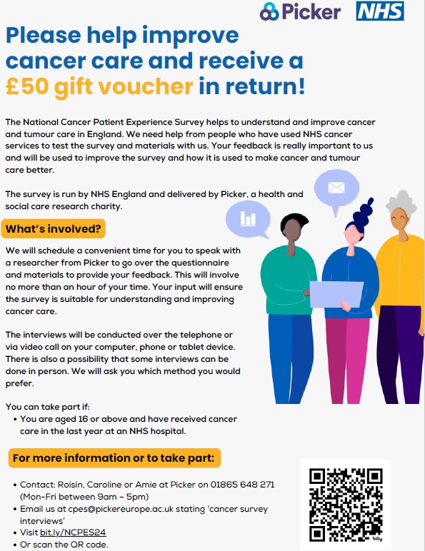 NHS East Midlands Cancer Alliance (@cancer_east) on Twitter photo The NCPES is back! And they're looking for patients to help make the survey accessible for all. Please share the picture widely to get as much input as we can. Together we can close the gap and eliminate health inequalities. <a href="/NHSLincsICB/">NHS Lincolnshire ICB 💙</a> <a href="/NHSNotts/">NHS Nottingham and Nottinghamshire</a> <a href="/NHSDDICB/">NHS Derby and Derbyshire 💙</a> <a href="/NHS_LLR/">NHS Leicester, Leicestershire and Rutland</a> <a href="/ICNorthants/">Integrated Care Northamptonshire</a> The NCPES is back! And they're looking for patients to help make the survey accessible for all. Please share the picture widely to get as much input as we can. Together we can close the gap and eliminate health inequalities. <a href="/NHSLincsICB/">NHS Lincolnshire ICB 💙</a> <a href="/NHSNotts/">NHS Nottingham and Nottinghamshire</a> <a href="/NHSDDICB/">NHS Derby and Derbyshire 💙</a> <a href="/NHS_LLR/">NHS Leicester, Leicestershire and Rutland</a> <a href="/ICNorthants/">Integrated Care Northamptonshire</a>