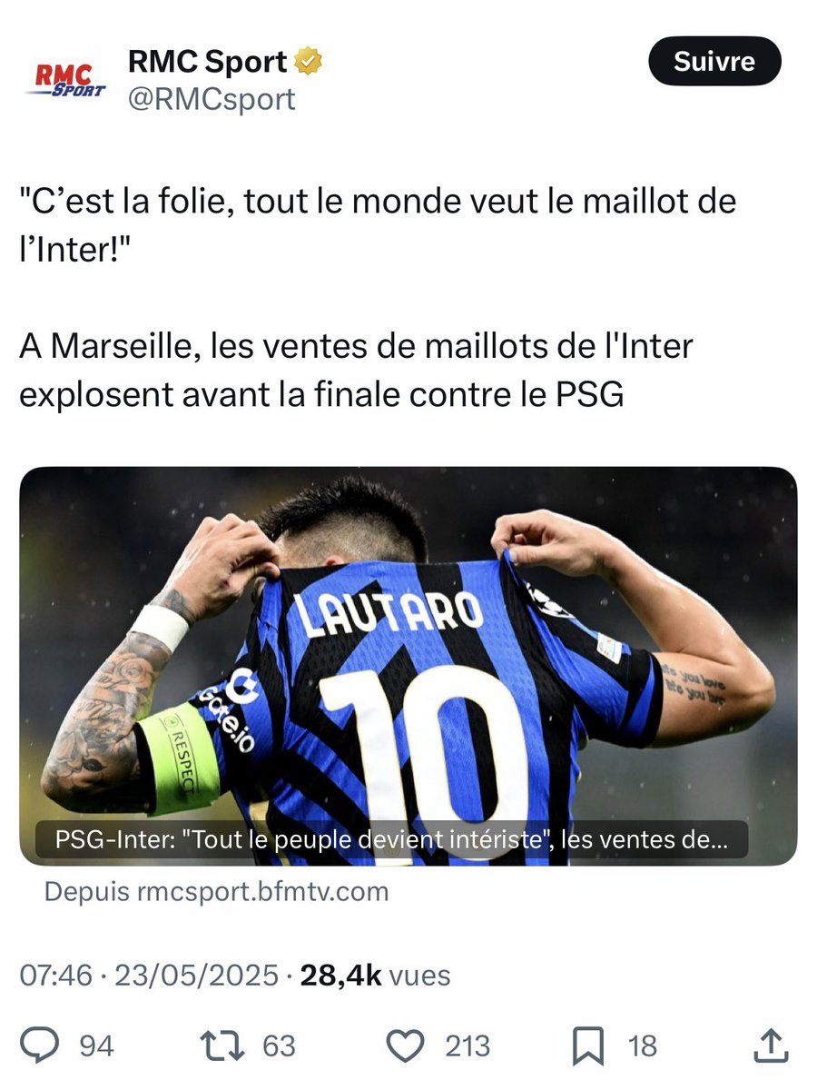 Certains n’ont vraiment honte de rien ! 🤡

De plus, jamais de la vie tu ne me verras acheter un maillot par procuration ! 🤦‍♂️