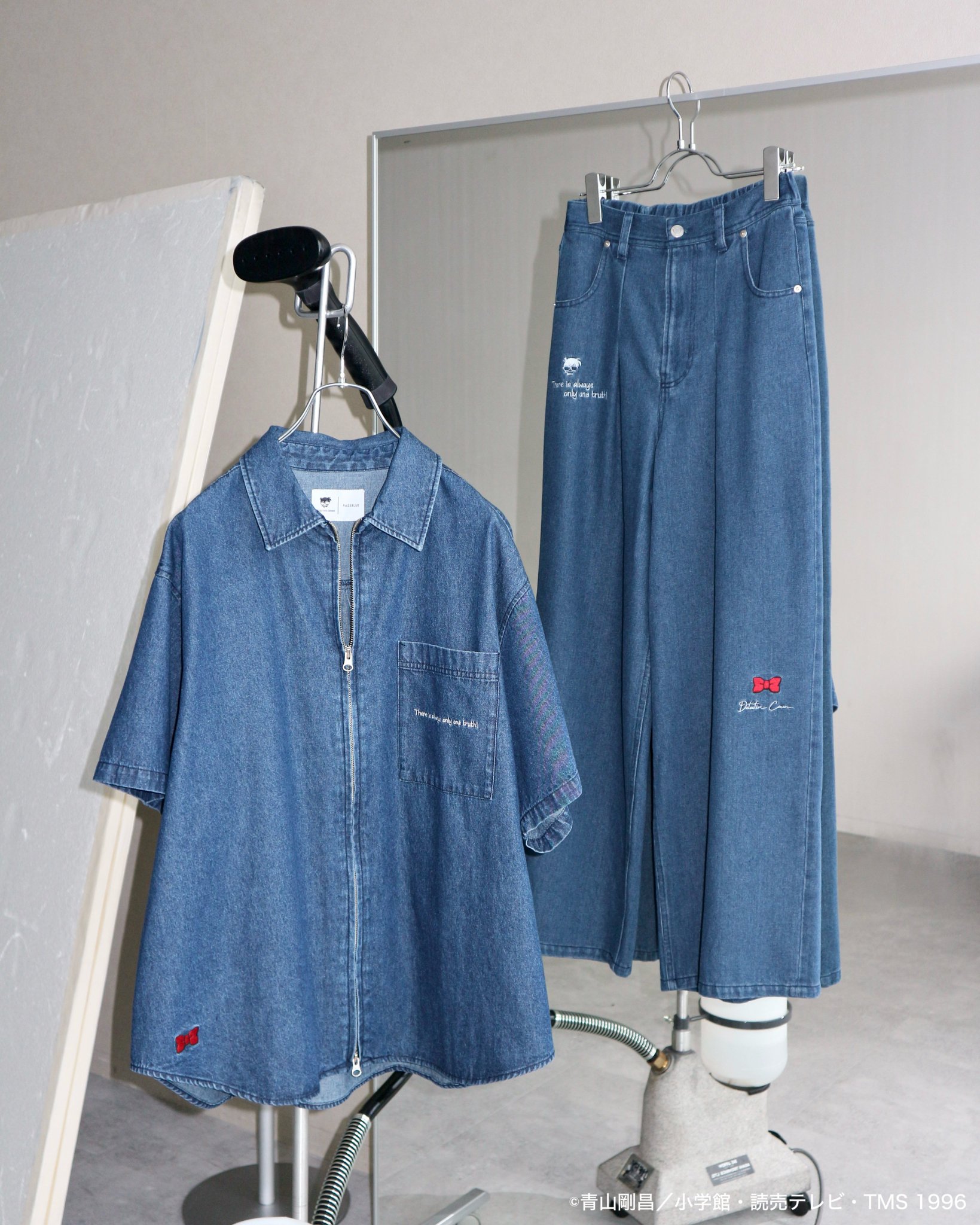 最安値/限定名 探偵コナン 刺繍デニムシャツ/パンツ RAGEBLUE ブルー
