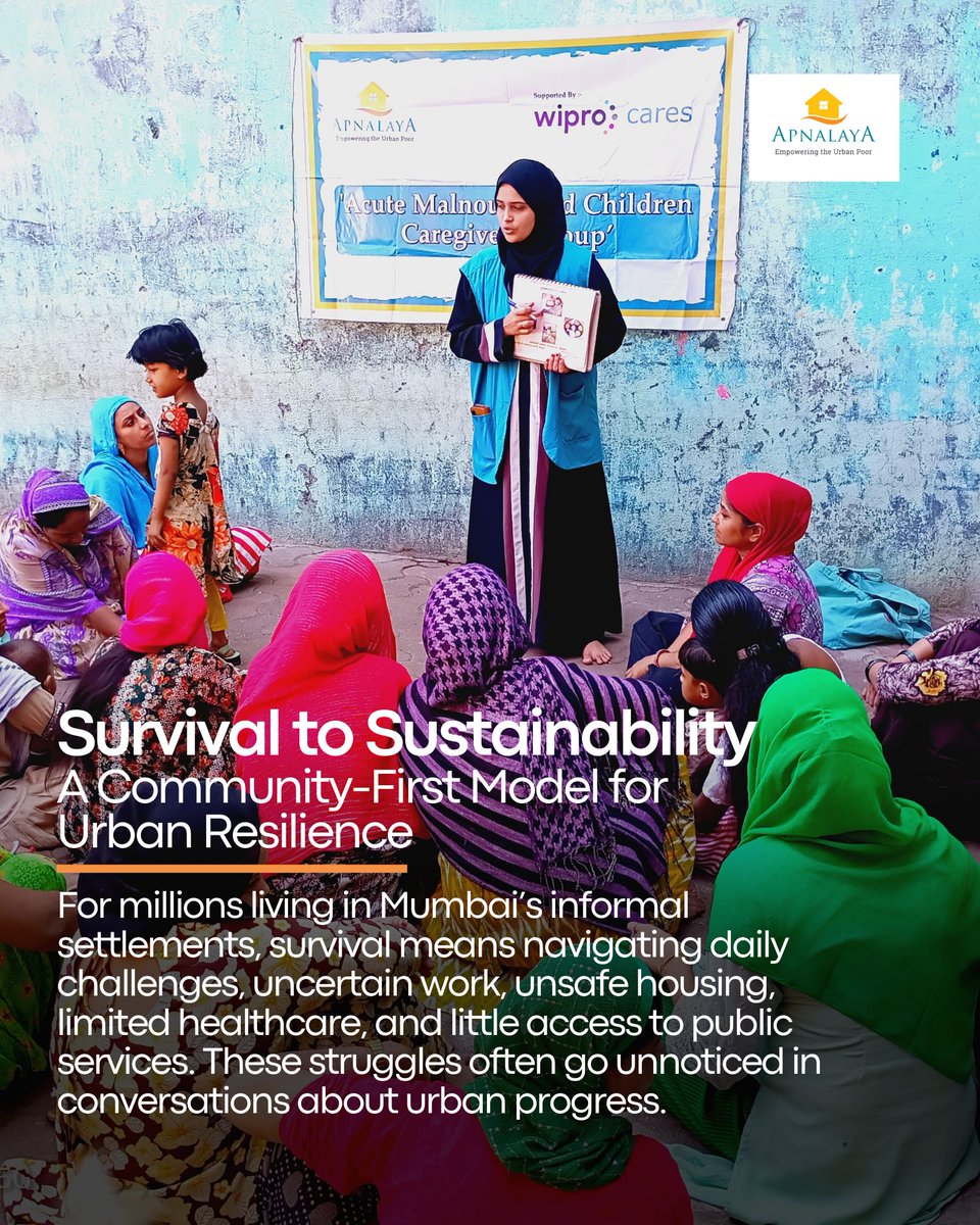 ApnalayaTweets's tweet photo. From survival to sustainability — that’s the journey Apnalaya walks with Mumbai’s urban poor.
We work from within: supporting every life stage, strengthening public systems, and growing local leadership.
Because true progress includes everyone.
#UrbanInclusion #LastMileFirst https://t.co/oC3xQhPBgX
