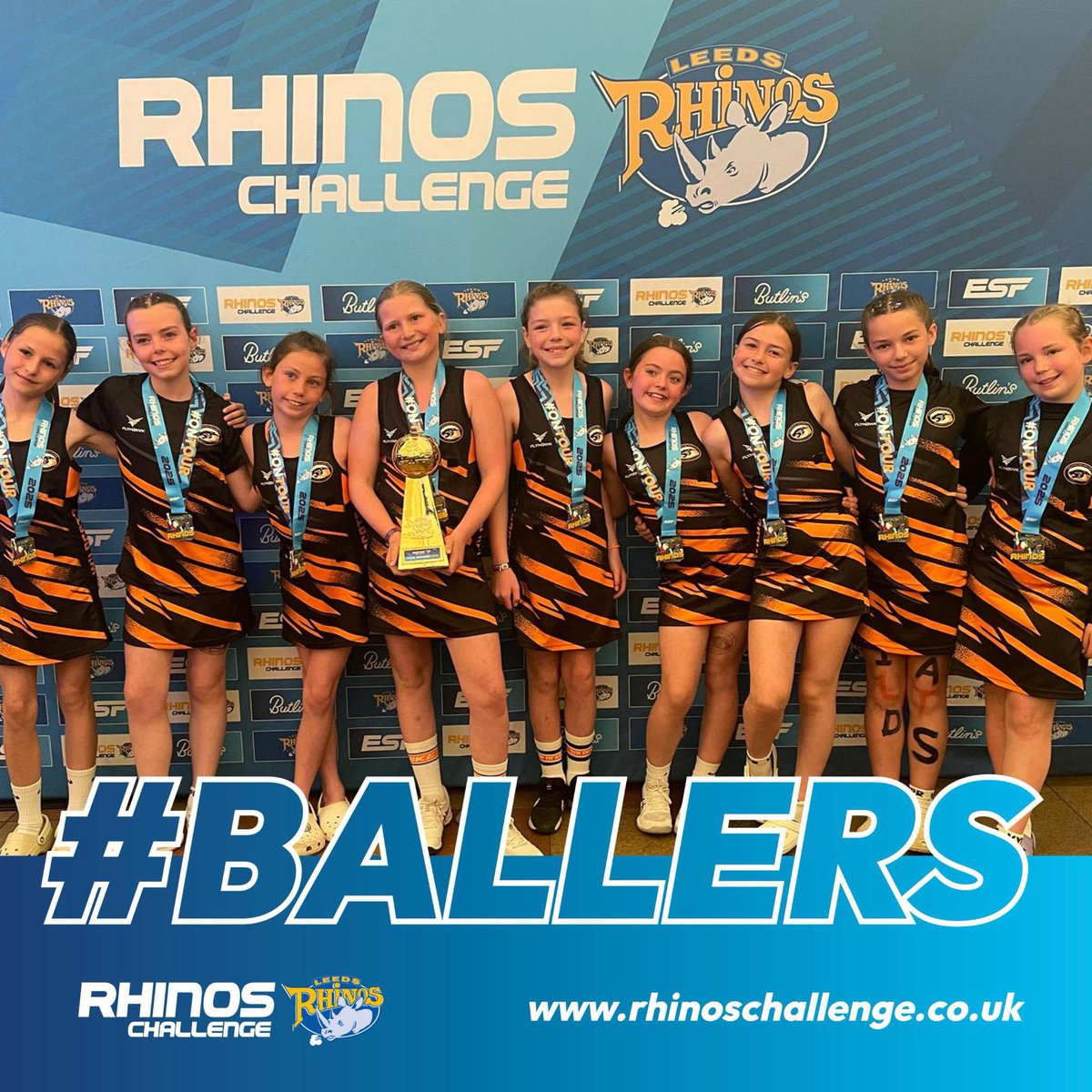 🗣️ #Shoutout to Wearside Wildcats U11’s, who joined us #OnTour at the 2025 Rhinos Challenge Netball Weekender at Butlin’s Skegness and took home a Pool Winners trophy! Great job girls! 🏐🏆😃👍

#RhinosChallenge #Netball #Butlins #OnTour
