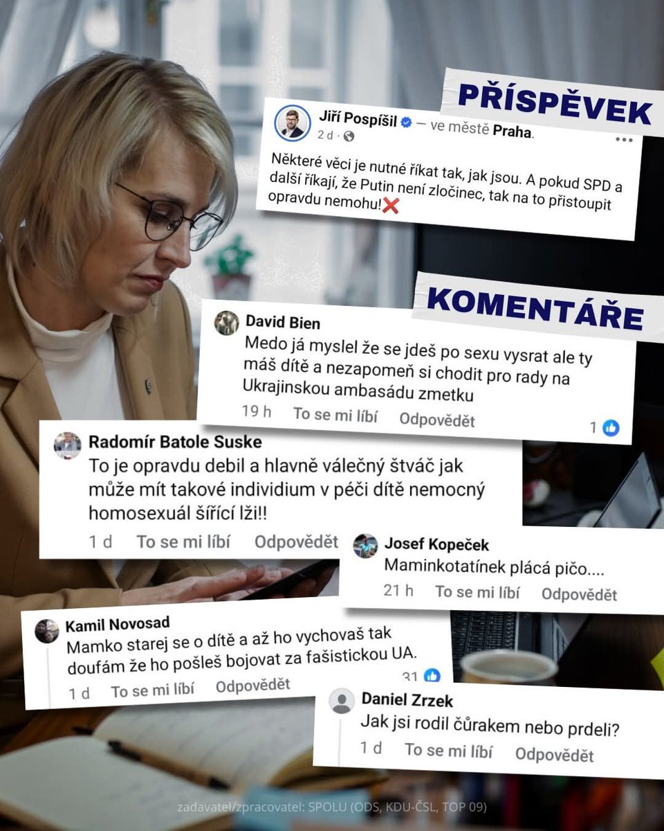Martina Ochodnická (@ochodnickam) on Twitter photo NENÁVIST, KTERÁ ZRAŇUJE...
Reakce <a href="/Pospisil_Jiri/">Jiří Pospíšil</a> na Putina, slušná a věcná.
A vlna nenávisti, která může mít obrovský dopad do životů dalších lidí, kteří řeší podobné životní situace.
Hodnoťme práci, kterou politici odvádějí. Nesouhlasme. Argumentujme!
Ale nešiřme nenávist. NENÁVIST, KTERÁ ZRAŇUJE...
Reakce <a href="/Pospisil_Jiri/">Jiří Pospíšil</a> na Putina, slušná a věcná.
A vlna nenávisti, která může mít obrovský dopad do životů dalších lidí, kteří řeší podobné životní situace.
Hodnoťme práci, kterou politici odvádějí. Nesouhlasme. Argumentujme!
Ale nešiřme nenávist.
