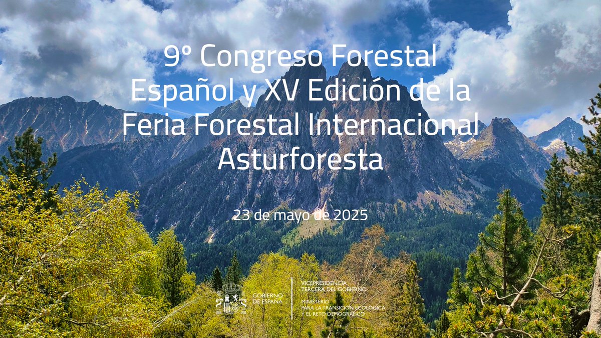 🟢 Presentamos el 9º Congreso Forestal Español y la XV Edición de la Feria Forestal Internacional Asturforesta

📌 Hoy a las 12:00h en el MITECO

Puedes seguirlo en directo aquí ↓↓
» t.ly/FBhY1
