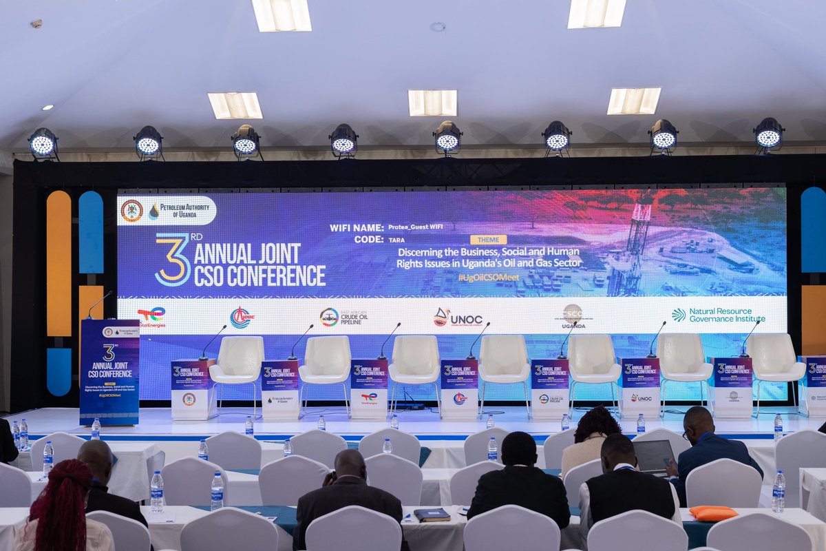 gkenganzi's tweet image. HAPPENING NOW: The 3rd Annual Joint CSO Conference on Oil and Gas in Uganda.
You can follow the conversation via bit.ly/3rdCSOConferen…
#UgOilCSOMeet