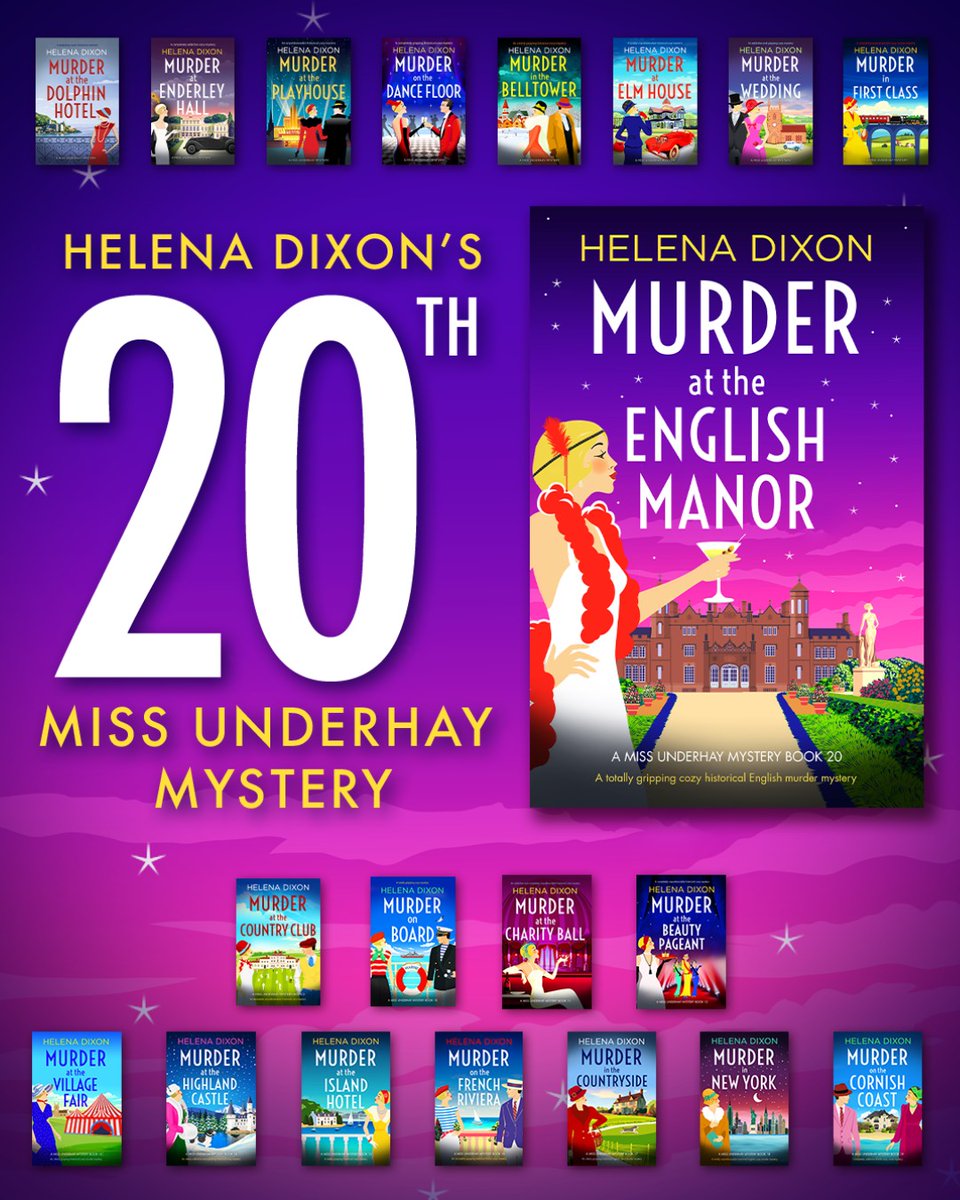 bookouture (@bookouture) on Twitter photo Happy Publication Day to <a href="/NellDixon/">Helena Dixon</a> and Murder at the English Manor, the 20th novel in the addictive Miss Underhay mystery series! Congratulations, Helena. 🥳
Buy here: ow.ly/pk6050VSARX
Audible:
UK: ow.ly/J1Zv50VWUt7
US: ow.ly/f18e50VWUt9 Happy Publication Day to <a href="/NellDixon/">Helena Dixon</a> and Murder at the English Manor, the 20th novel in the addictive Miss Underhay mystery series! Congratulations, Helena. 🥳
Buy here: ow.ly/pk6050VSARX
Audible:
UK: ow.ly/J1Zv50VWUt7
US: ow.ly/f18e50VWUt9