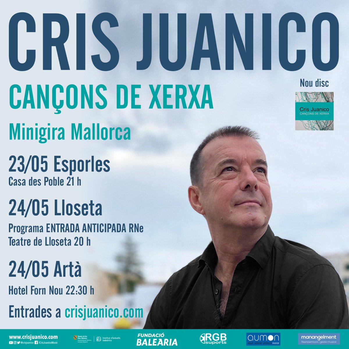 Cap a Mallorca!

Cap de setmana amb molta música. 

<a href="/AjEsporles/">Ajuntament Esporles</a> #EntradaAnticipada <a href="/FornNouArta/">Hotel Forn Nou</a> 
<a href="/Balearia/">Baleària</a> <a href="/manangelment/">Manangelment Musical</a> <a href="/edu_PerroLobo/">Eduard R PerroLobo</a>