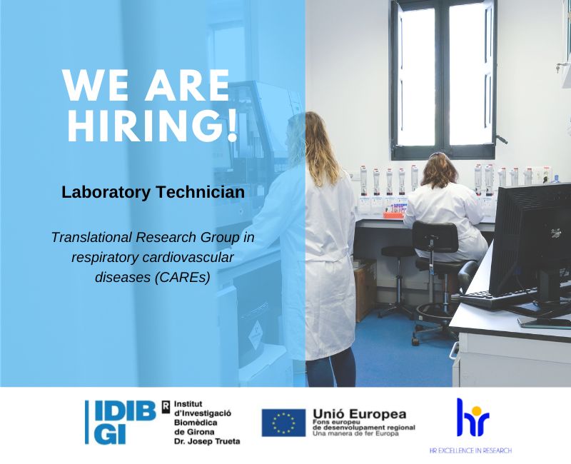 IDIBGI Institut d'Investigació Biomèdica de Girona (@idibgi) on Twitter photo 📢JOB OFFER: Laboratory Technician - Translational Research Group in respiratory cardiovascular diseases (CAREs)
- Expected incorporation: 01/07/2025
- Duration: Until 30/09/2025
- Working hours: Full time (38h/week)
Find out more: idibgi.org/treball/tecnic…
<a href="/iCERCA/">Centres CERCA</a> 📢JOB OFFER: Laboratory Technician - Translational Research Group in respiratory cardiovascular diseases (CAREs)
- Expected incorporation: 01/07/2025
- Duration: Until 30/09/2025
- Working hours: Full time (38h/week)
Find out more: idibgi.org/treball/tecnic…
<a href="/iCERCA/">Centres CERCA</a>