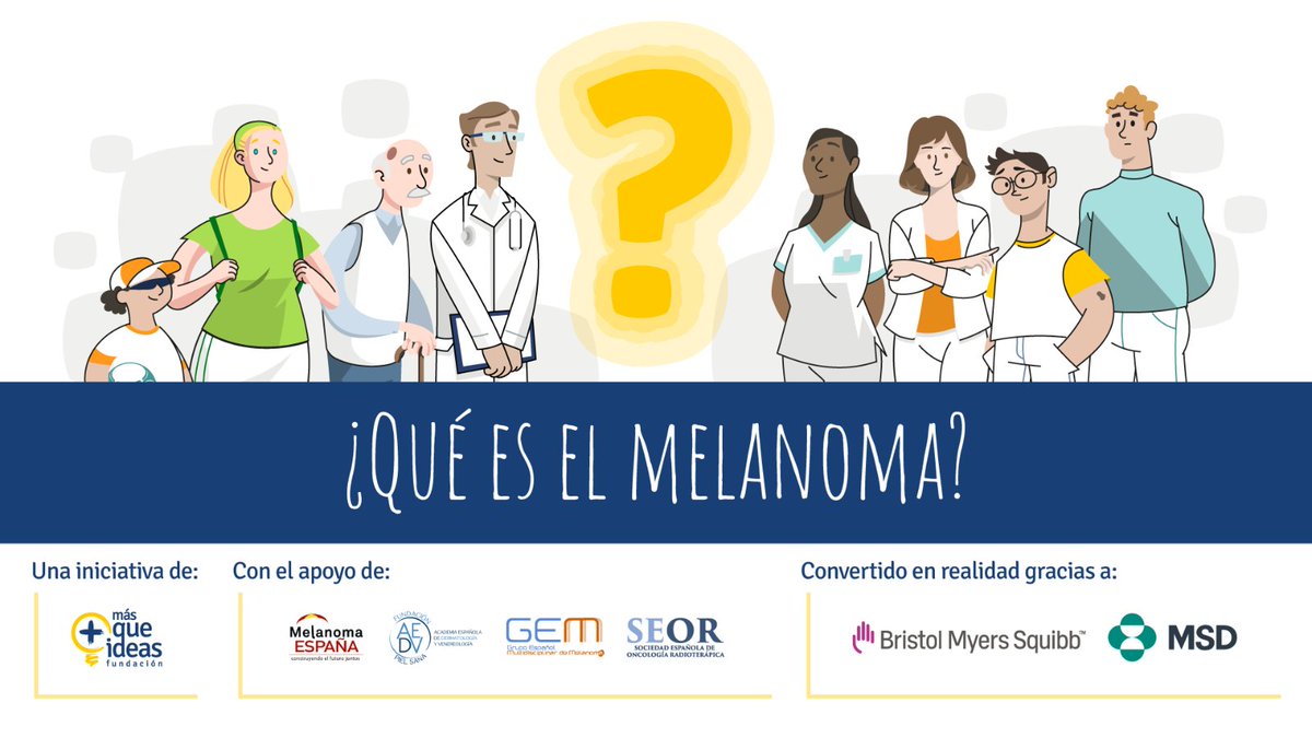 Fundación MÁS QUE IDEAS (@fundacionmqi) on Twitter photo 🔊Hoy es el Día Mundial del Melanoma y estrenamos “¿Qué es el melanoma?”, vídeo divulgativo de <a href="/FundacionMQI/">Fundación MÁS QUE IDEAS</a>
Con el apoyo de <a href="/MelanomaE/">Melanoma España</a>, <a href="/aedv_es/">Academia Española de Dermatología y Venereología</a>, <a href="/GrupoMelanoma/">GEM</a> y <a href="/SEOR_ESP/">SEOR.es</a>
Y convertido en realidad gracias a <a href="/BMSIberia/">Bristol Myers Squibb España & Portugal</a> y <a href="/MSDEspana/">MSD España</a>
¡Ya disponible! youtube.com/watch?v=Vta1Q6… 🔊Hoy es el Día Mundial del Melanoma y estrenamos “¿Qué es el melanoma?”, vídeo divulgativo de <a href="/FundacionMQI/">Fundación MÁS QUE IDEAS</a>
Con el apoyo de <a href="/MelanomaE/">Melanoma España</a>, <a href="/aedv_es/">Academia Española de Dermatología y Venereología</a>, <a href="/GrupoMelanoma/">GEM</a> y <a href="/SEOR_ESP/">SEOR.es</a>
Y convertido en realidad gracias a <a href="/BMSIberia/">Bristol Myers Squibb España & Portugal</a> y <a href="/MSDEspana/">MSD España</a>
¡Ya disponible! youtube.com/watch?v=Vta1Q6…