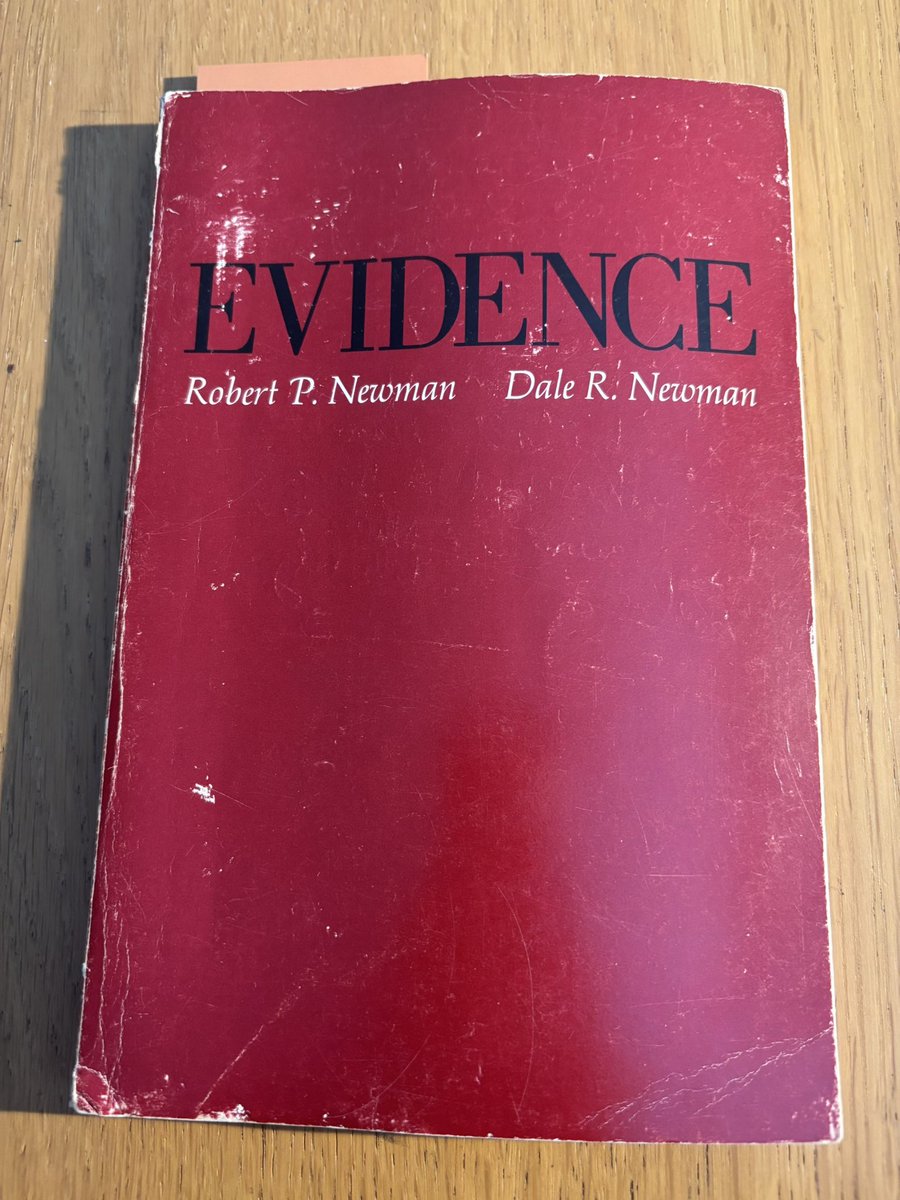 What a great find:
- Newman, R.P. &amp; Newman, D.R. (1969) “Evidence”. 
Absolutely loving the 14 principles for consumers of everyday evidence devised by the authors. It also feels surprisingly modern for something written over 50 years ago with considerable discussion about bias.