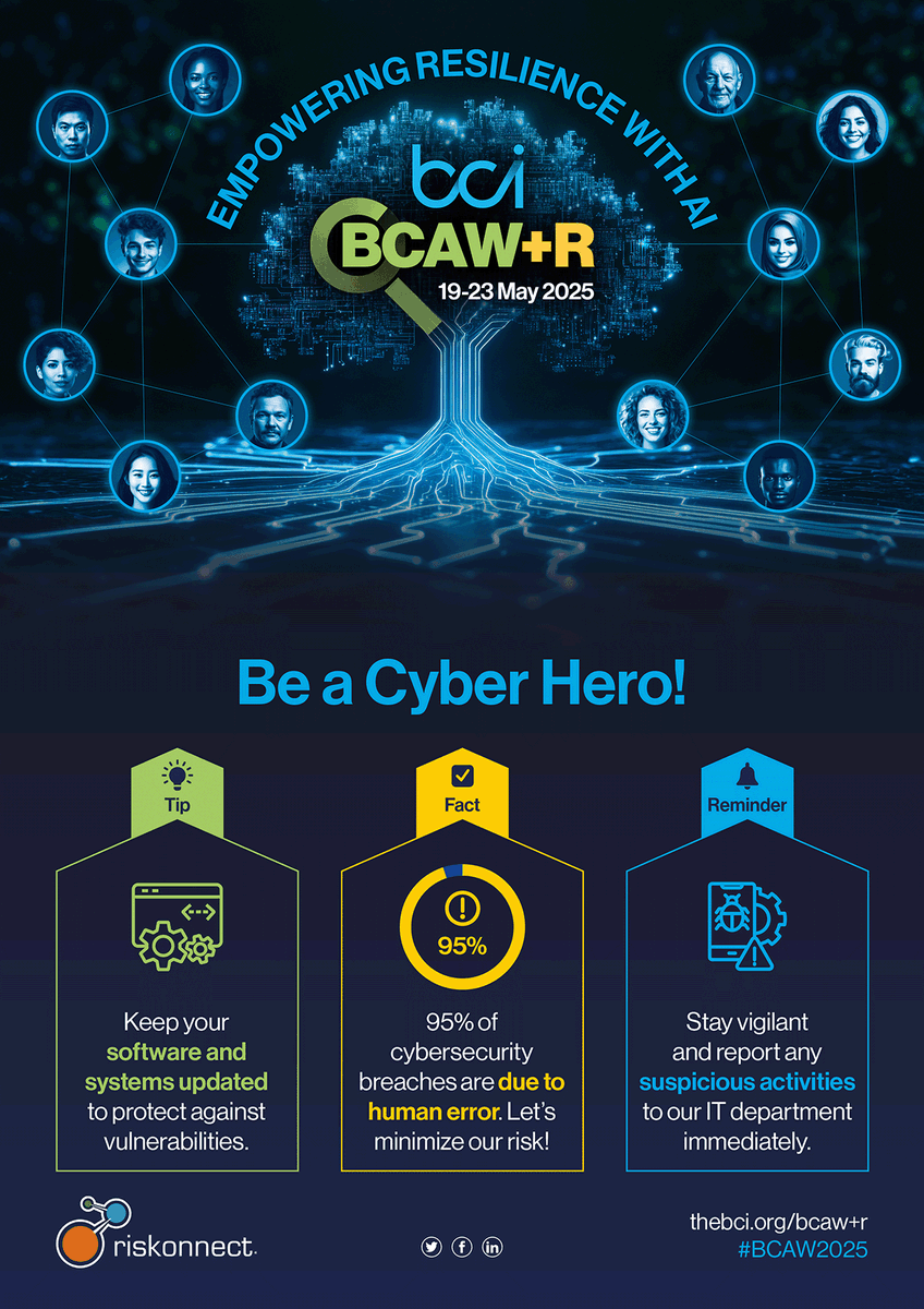 LancsResilience's tweet photo. #BCAW2025 wraps up the week with success stories showcasing #AI applications across industries. This morning’s tips tell you how to be a #cyberhero https://t.co/BAIUF9kaEE #businesscontinuity #resilience #lancashire #business #news #lancsalert #BCAWR2025 https://t.co/4dn6L1MW2p