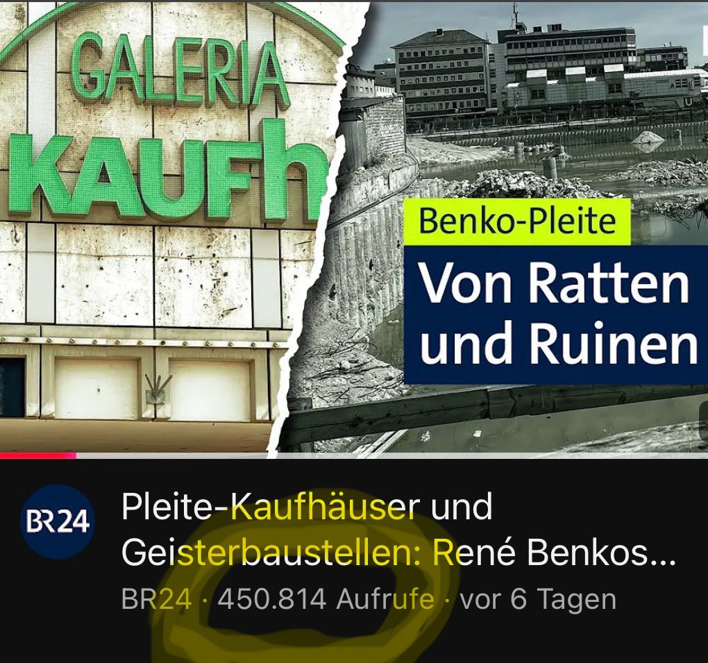 Was soll nun mit René Benkos Geisterbaustellen in unseren Innenstädten weiter passieren?

Hier der Link zum Film: 

youtu.be/c26J7Q6Y8bQ?si…

#benko #signa #pleite #kaufhof #galleria #horten #hertie #karstadt #kaufhaus #stadtplanung @br24