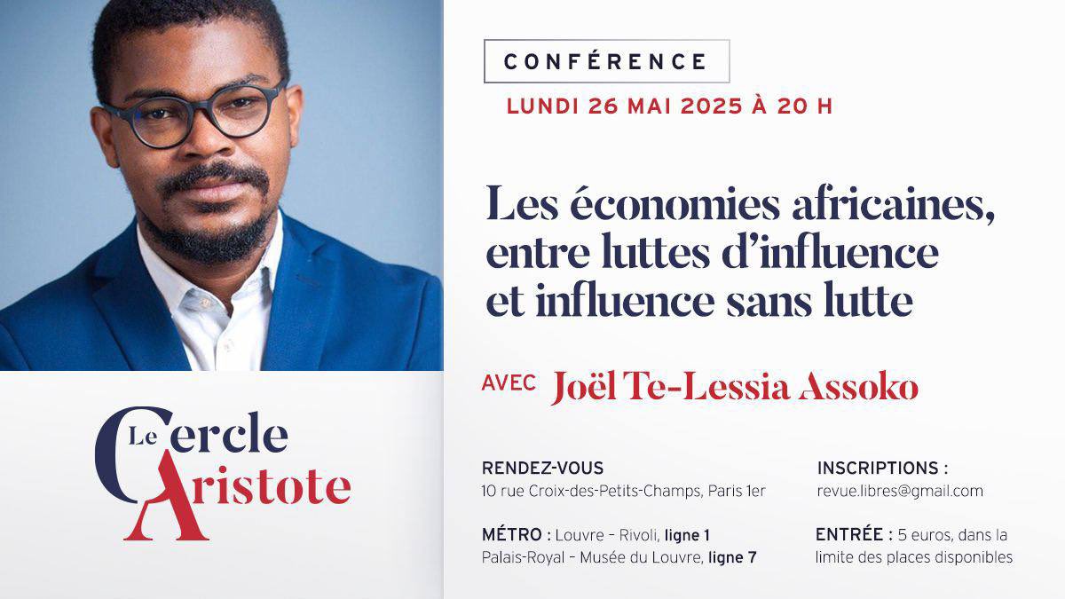 🚨🚨CONFÉRENCE DU LUNDI🚨🚨 #RDVL

Lundi 26 mai à 20H00, nous recevrons Joël Te-Lessia Assoko <a href="/ralphlessia/">Joël Té-Léssia Assoko</a> pour une conférence sur le thème :

"Les économies africaines, entre luttes d’influence et influence sans lutte."