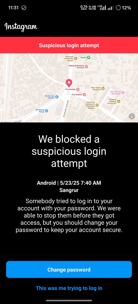 the369creator's tweet photo. Hi @instagram I've got this alert at morning and I have reset my password and secure my account but still my account wouldn't load and have to try to login from different devices but can't login #instagramdown please help https://t.co/h5E6DR35Zt