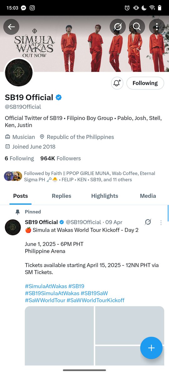 EdilbertoPagcu's tweet photo. @wabcoffee #SimulaAtWakas #SB19 
#SB19SimulaAtWakas #SB19SaW #SaWWorldTour #SaWWorldTourKickoff https://t.co/lKRgB54pRs