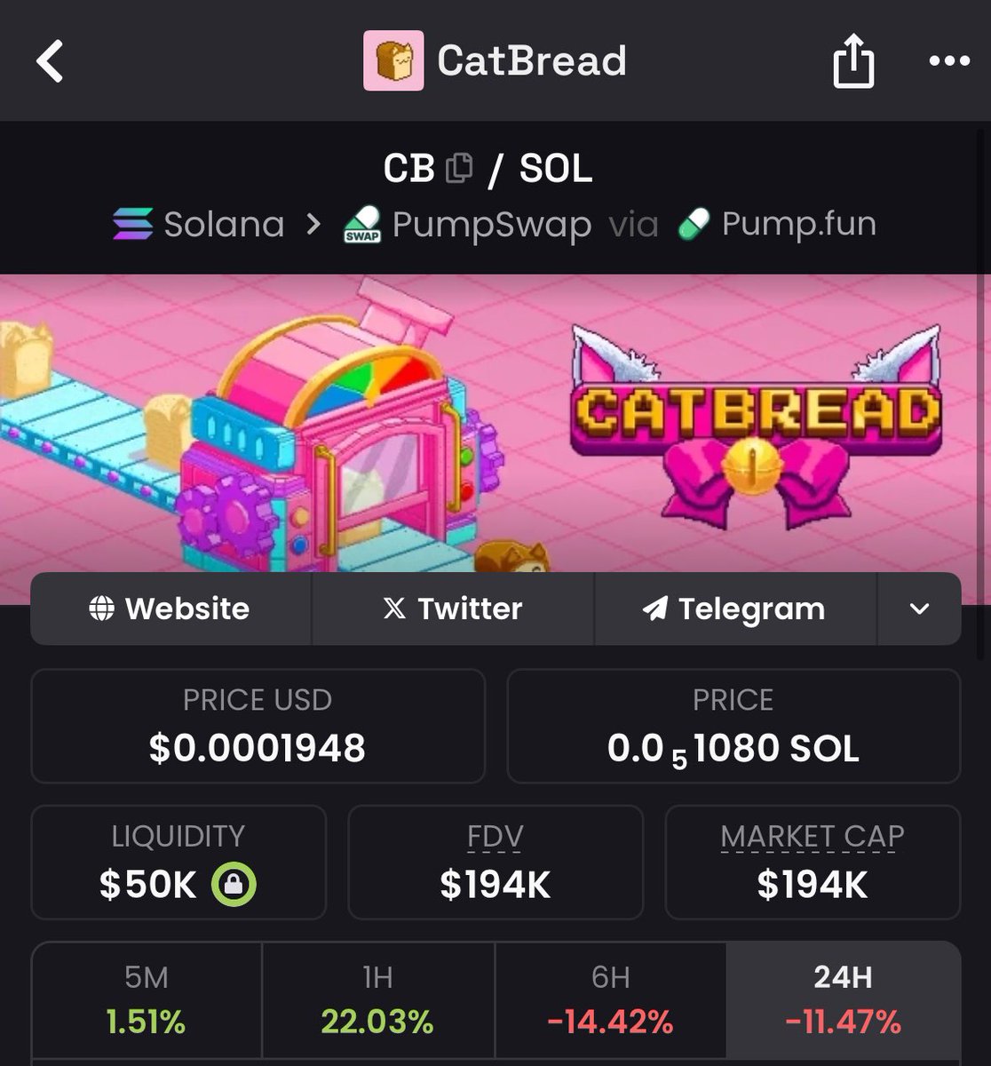 elchartox's tweet image. threw some solamis on this cat bread

hearing the team ran a few projects to 5m+ 

as always nfa dyor

2ATfTYzQ1WtJZgKgdv598xtSKRjLTacQncq1i8YRpump