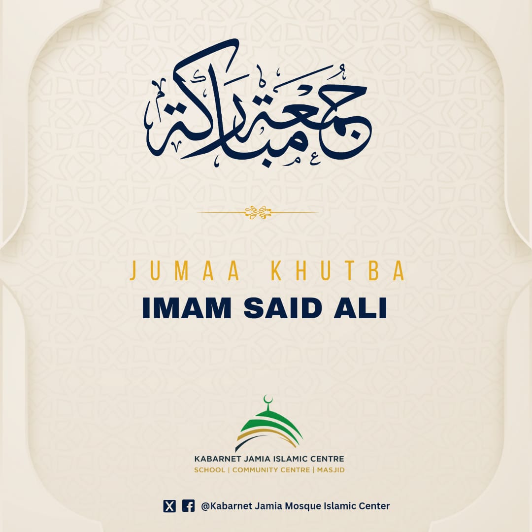 BondeniValley's tweet photo. Friday Khutbah 
🕌: Kabarnet Jamia Islamic Centre.
🎙️: Imam Said A. Muhodhari.
⏰: 12:30pm
📅:  May 23, 2025 https://t.co/7XR9cGURWU