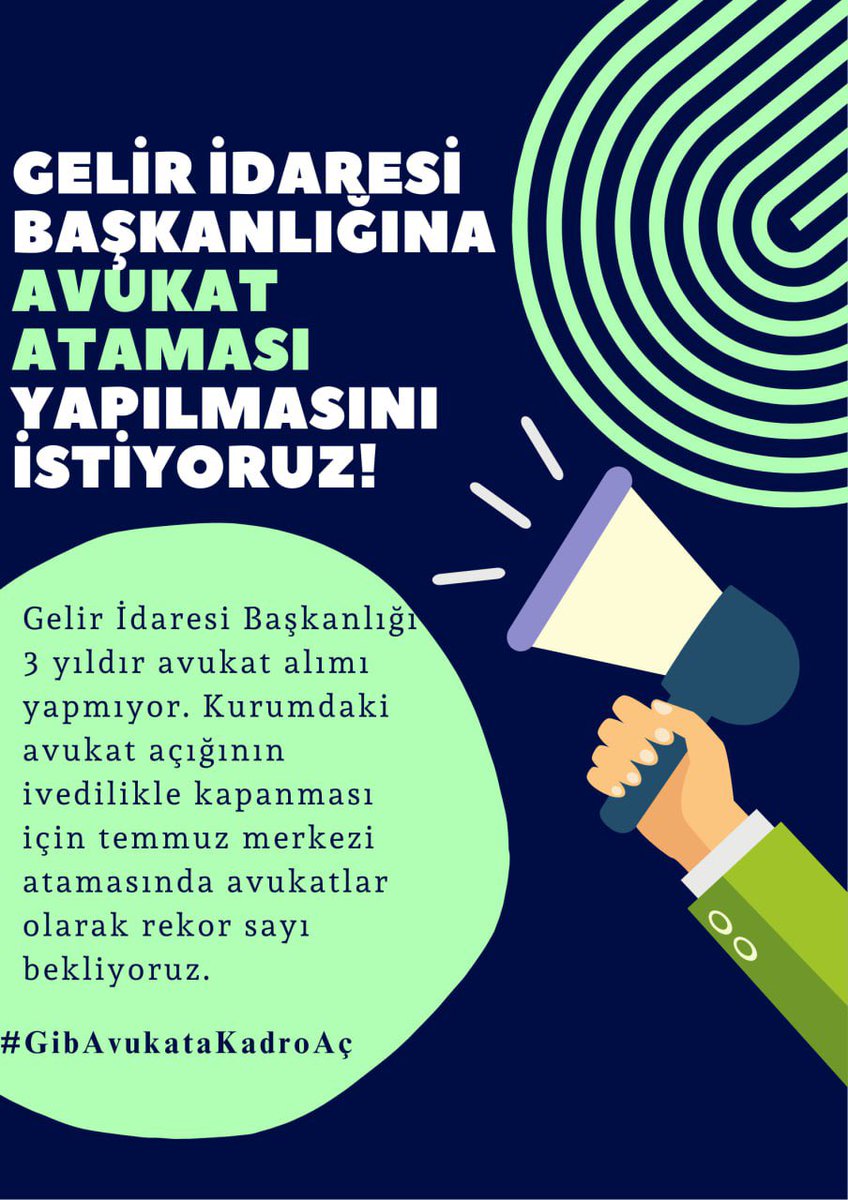 <a href="/gibsosyalmedya/">Gelir İdaresi Başkanlığı</a> Gelir İdaresi Başkanlığı 3 yıldır avukat alımı yapmıyor. Kamuya atanmayı bekleyen ve KPSS’den yüksek puan almış hukukçular GİB’den üç haneli kadro açılmasını talep ediyor. Avukatlara istihdam sağlansın ve kurum içi iş yükü azaltılsın. #GibAvukataKadroAç #GİBİCevaplıyor