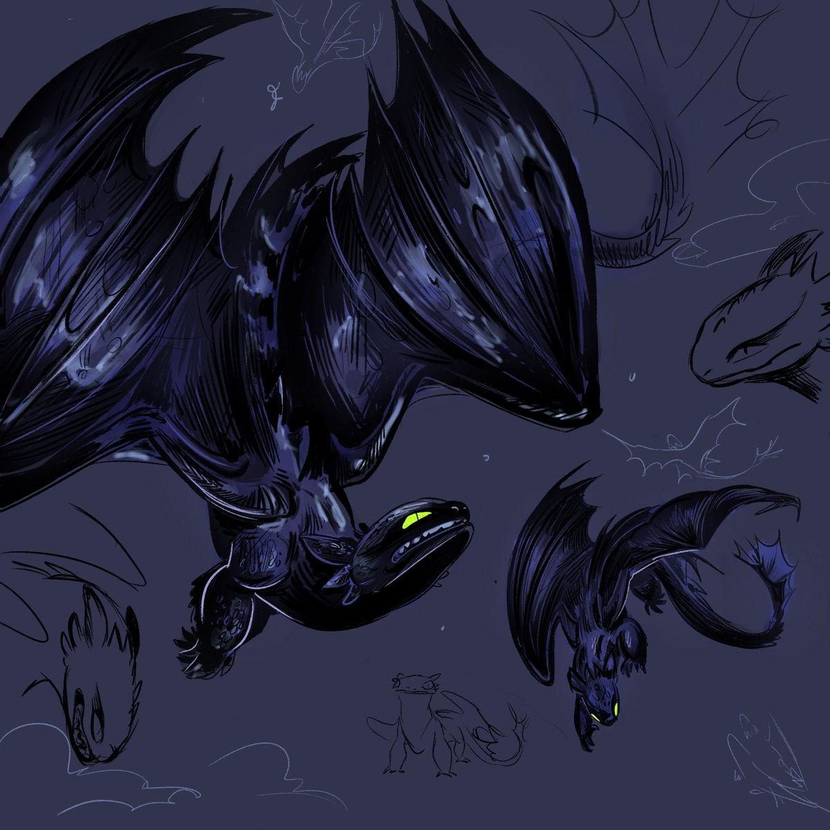 some nightfury sketches
