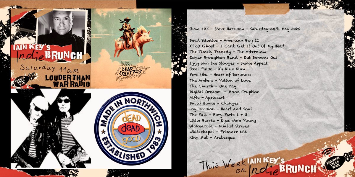 Iain Key (@iainkey) on Twitter photo Tomorrow 11am my Indie Brunch for <a href="/louderthanwar/">Louder Than War</a> featuring my special guest Steve Harrison <a href="/itsdeaddeadgood/">Dead Dead Good</a>
Stream via s2.radio.co/sab795a38d/lis… or Android/iOS or catch up on Mixcloud later
Playlist <a href="/dead_stilettos/">Dead Stilettos</a> #XTROGhost #thetimelytradgedy #edgarbroughtonband <a href="/IggyPop/">Iggy Pop</a> Tomorrow 11am my Indie Brunch for <a href="/louderthanwar/">Louder Than War</a> featuring my special guest Steve Harrison <a href="/itsdeaddeadgood/">Dead Dead Good</a>
Stream via s2.radio.co/sab795a38d/lis… or Android/iOS or catch up on Mixcloud later
Playlist <a href="/dead_stilettos/">Dead Stilettos</a> #XTROGhost #thetimelytradgedy #edgarbroughtonband <a href="/IggyPop/">Iggy Pop</a>