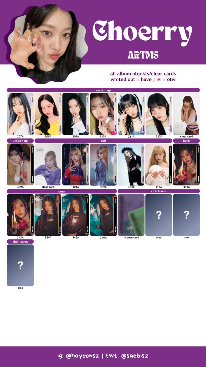 artms 아르테미스 photocard 포토카드 template - updated with club