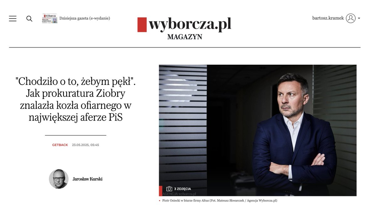 bartek_kramek's tweet image. Piotra Osieckiego, i jego dramatyczną historię znają w dużym polskim biznesie wszyscy. Nigdy jednak nie została opowiedziana tak szczegółowo. Podobnie jak w sprawie ataku na inwestora Przemysława Krycha, motywacja stojąca za prześladowaniem Piotra i zniszczeniem Altus TFI była…