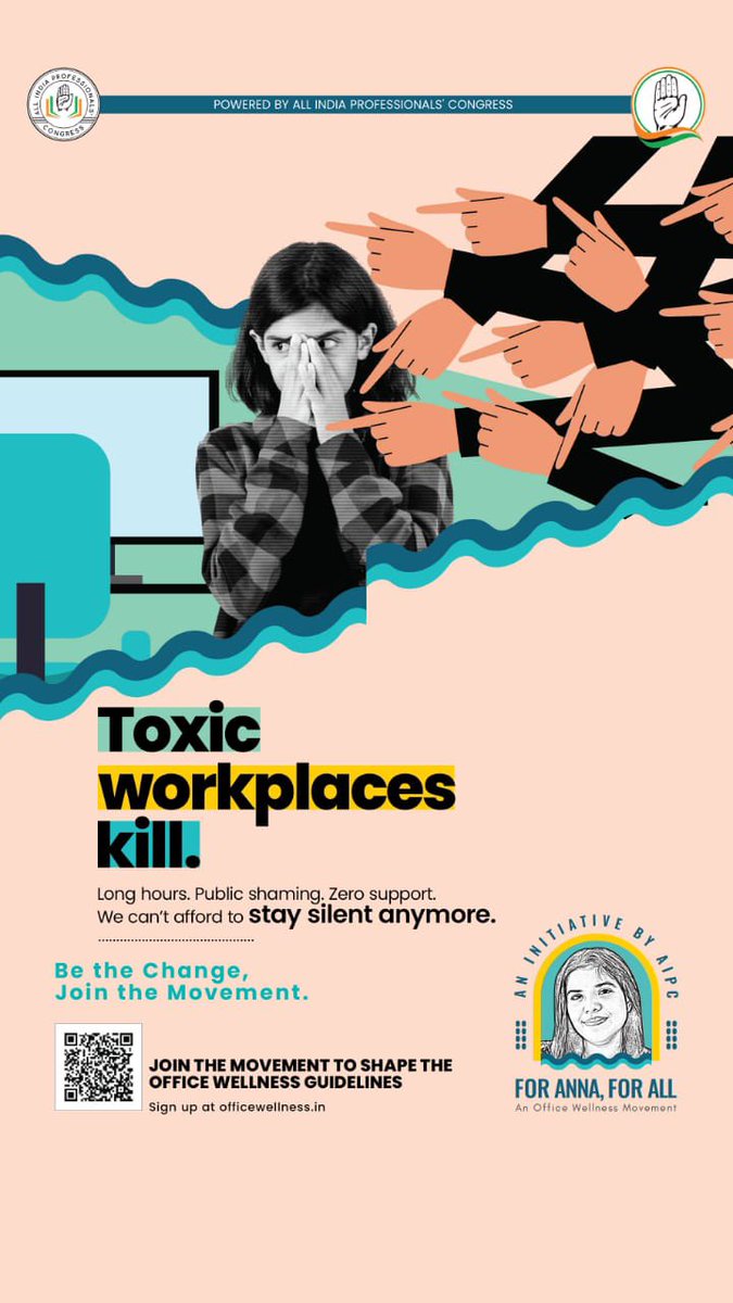 AipcKerala's tweet image. We can’t afford to stay silent anymore.
#ProfessionalsForProgress
#ForAnnaForAll
#wellbeing
#wellness
#officespace
@ProfCong @Balan_Ranjith @PallaviNayak @pravchak