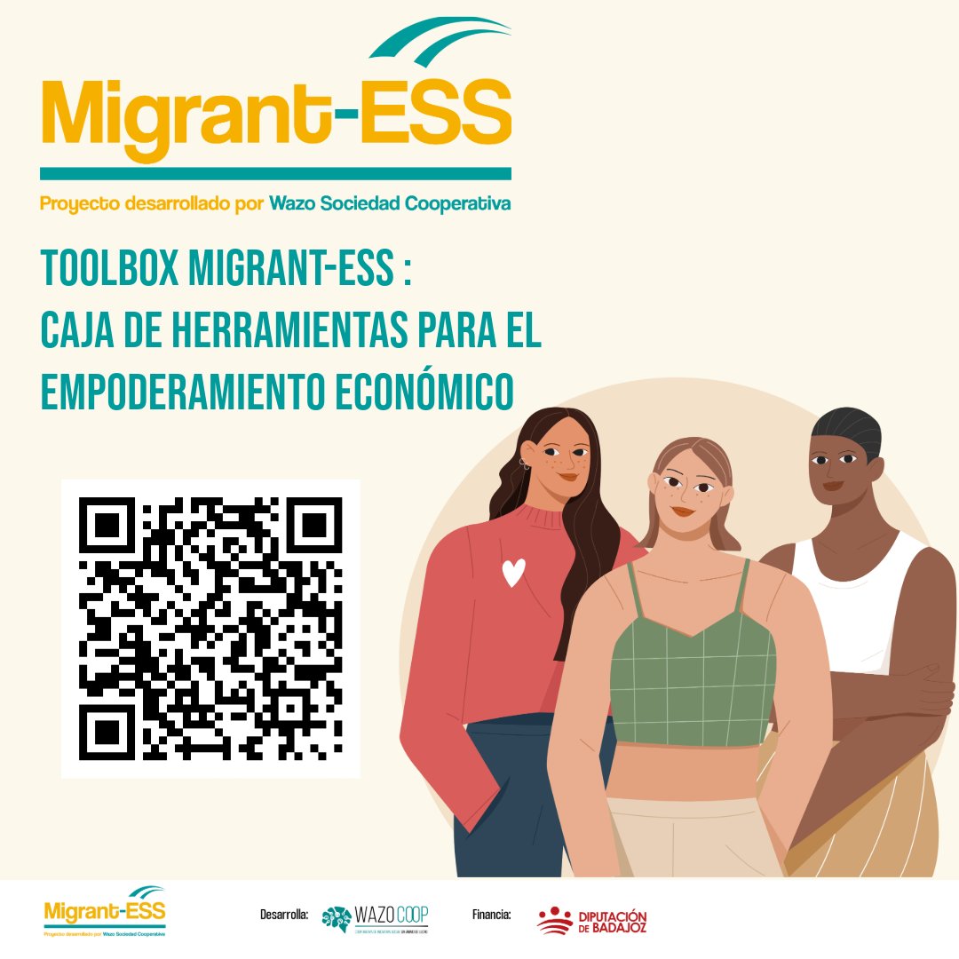 MigrantESS's tweet photo. ¡Nuevo en el marco del proyecto #MigrantESS de @Wazo_Coop, cofinanciado por la @DipBadajoz: presentamos el Toolbox Migrant-ESS! 🧰 Un conjunto de herramientas para potenciar la integración económica y social de migrantes en zonas rurales. 📋 https://t.co/fhT5USccvt https://t.co/HrdWjjlmlj