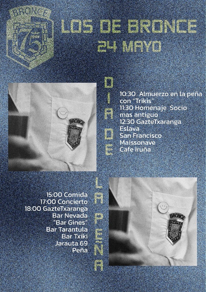 Mañana, día de la Peña!!!
#losdebronce75