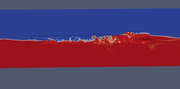 CFieldsHR's tweet image. Transient simulation of irregular waves crashing into the ship's hull - made by using olaFlow and OpenFoam-v.2206. Watch here: youtu.be/UTKxSqLai2E
#SimulationFriday