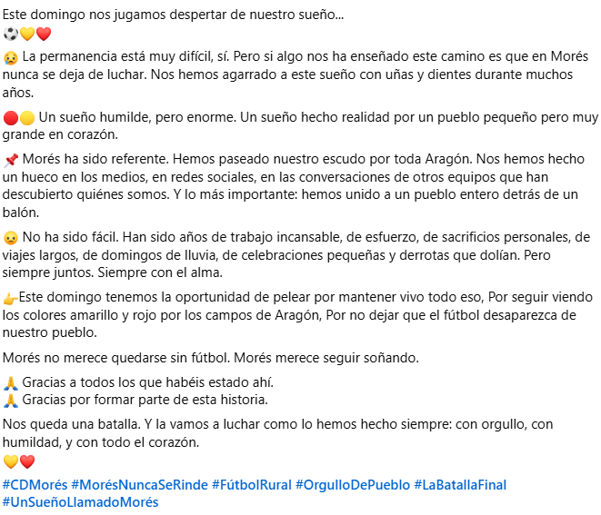 ᴄʟᴜʙ ᴅᴇᴘᴏʀᴛɪᴠᴏ ᴍᴏʀés ⚽️🥅 tweet media