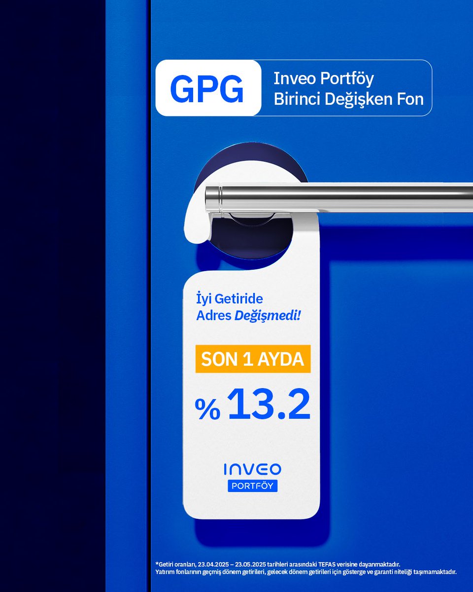 İyi Getiride Adres Değişmedi

Inveo Portföy Birinci Değişken Fon GPG, son 1 ayda %13.2 getiriyle yatırımcısının tasarrufları için doğru adres olmaya devam ediyor.

📱 Siz de banka veya #yatırım uygulamanızdan yatırım fonu işlemleri menüsüne girin, Inveo Portföy fonları arasından