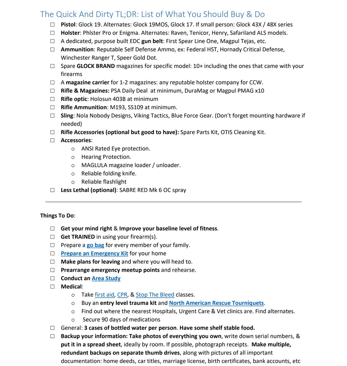 LouisvilleGun's tweet image. Apropos of nothing I have created a 1 page TL;DR: no BS "I have no gun and I need to change that RTFN" for those of you who are rethinking your current situation.
Google Drive PDF link in next post.