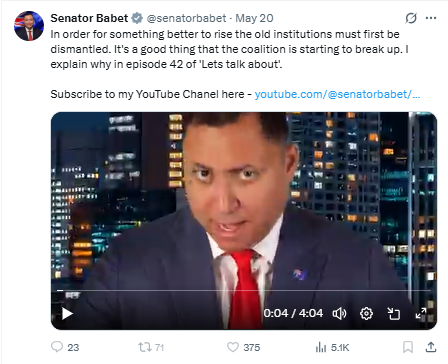 Who agrees that this fuckwit should spend the remainder of his term sitting in the corner blowing bubbles?