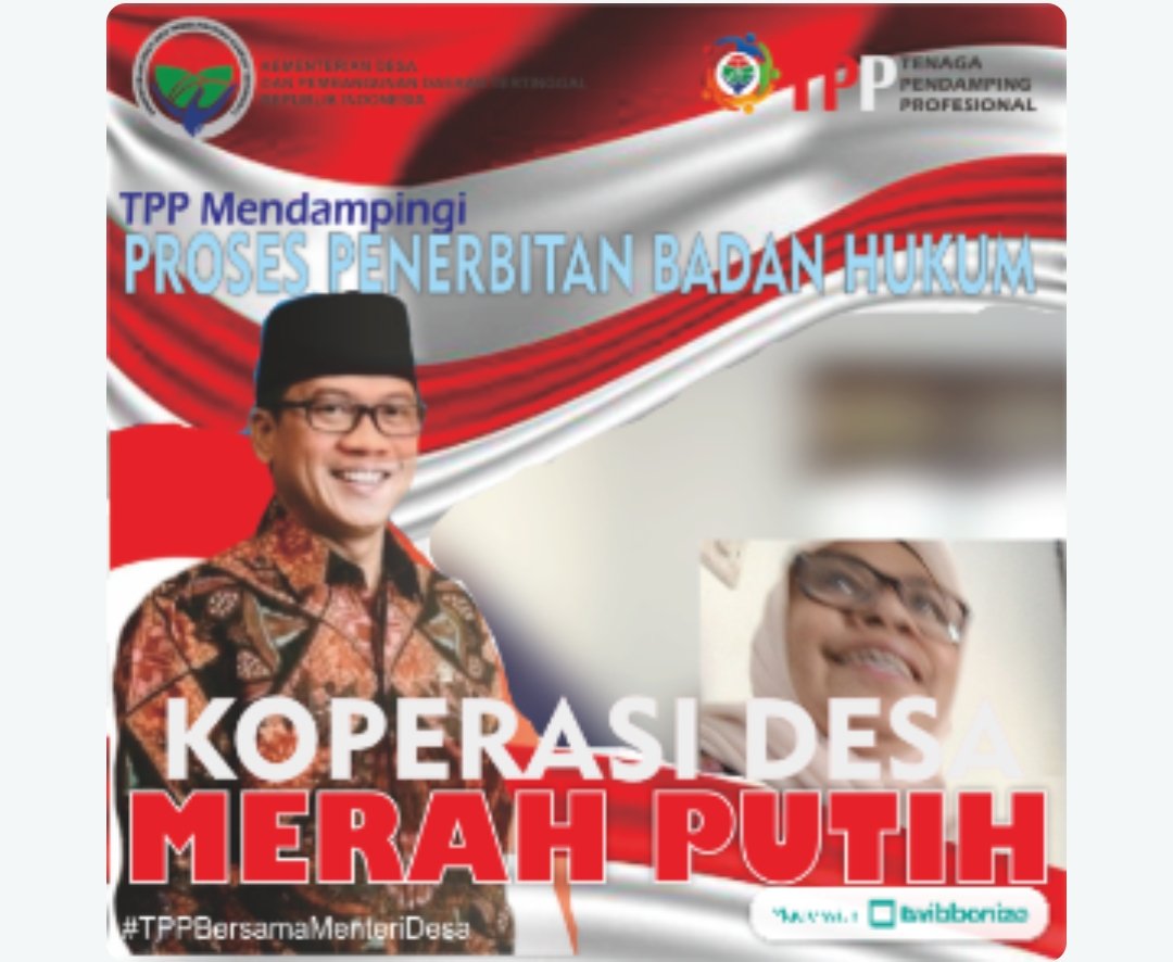 Hanafi21Hanafi's tweet photo. #TppKawalBadanHukumKdmp

@prabowo
@YandriSusanto27
@ArizaPatria
@taufikmadjid71
@kemendespdt
@bpsdmkemendesa
@desapenusantara https://t.co/jjXuMyQp3i
