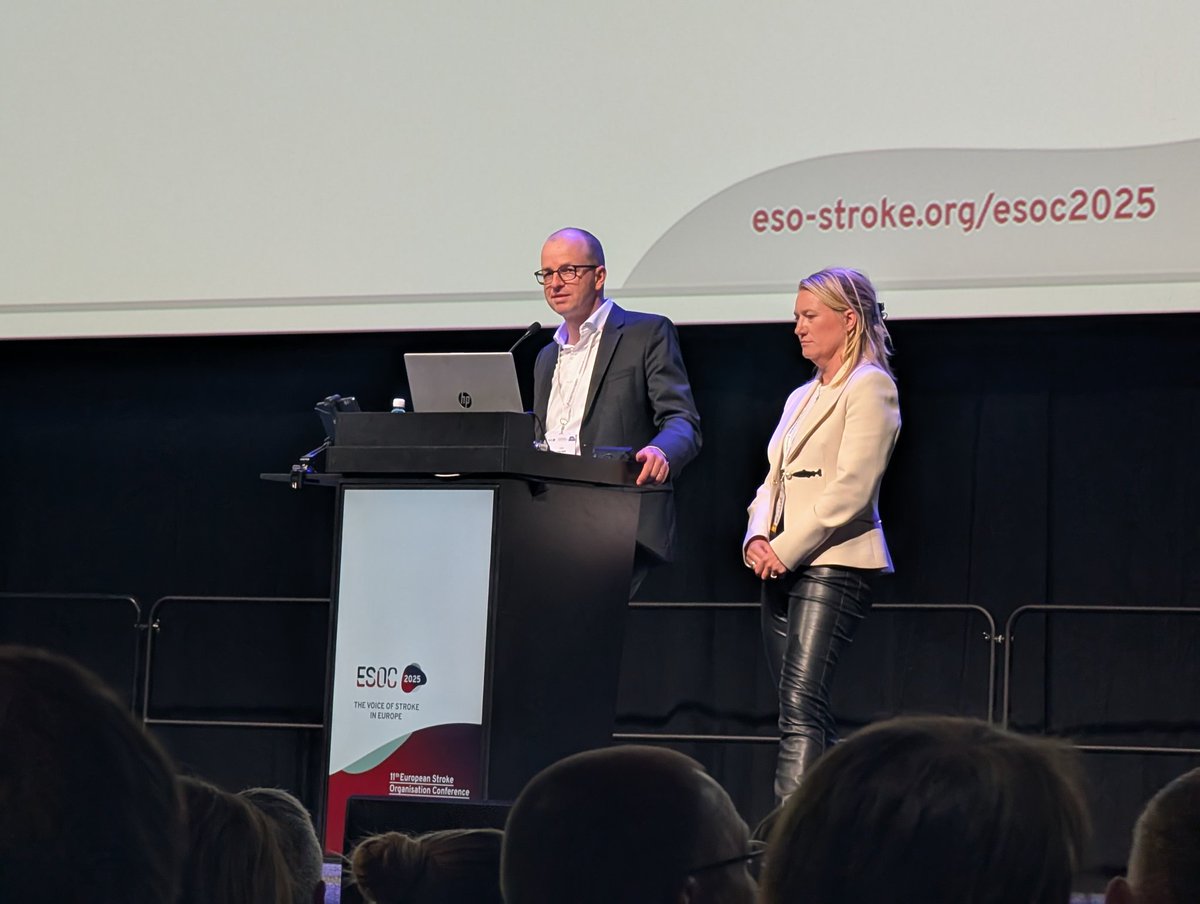 NeuroNews (@nn_publishing) on Twitter photo .<a href="/ESOstroke/">European Stroke Org</a> president elect <a href="/FishingNeurons/">Urs Martin Fischer</a> and <a href="/ECSandset/">Else C. Sandset</a> introduce the final late-breaking trial session of #ESOC2025, which will feature new data on mobile stroke units, neuroprotective drugs, carotid stenting and more .<a href="/ESOstroke/">European Stroke Org</a> president elect <a href="/FishingNeurons/">Urs Martin Fischer</a> and <a href="/ECSandset/">Else C. Sandset</a> introduce the final late-breaking trial session of #ESOC2025, which will feature new data on mobile stroke units, neuroprotective drugs, carotid stenting and more