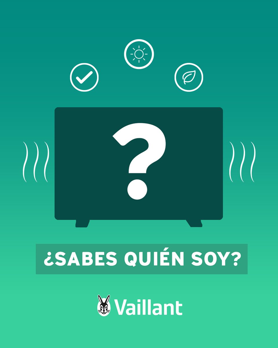 Adivina, adivinanza:

Sin fuego ni ruido te doy calor,
con energía limpia y sin sudor.
Ni me ves moverme...
¿Quién soy en tu instalación?

Déjanos por comentarios si sabes qué es 🫢
#Vaillant #Acertijo