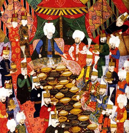 PAYİTAHT'TA YEMEK KÜLTÜRÜ

Osmanlı'da İstanbul'un seçkinleri tavuğun dışında beyaz et olarak horoz ,ördek, kaz, güvercin ve keklik gibi hayvanların etini tüketiyorlardı. Etten yahni, kebap köfte ve çevirme yapılıyordu. Bazı ziyafetlerde ise tavus kuşu kebabına da rastlanırdı.