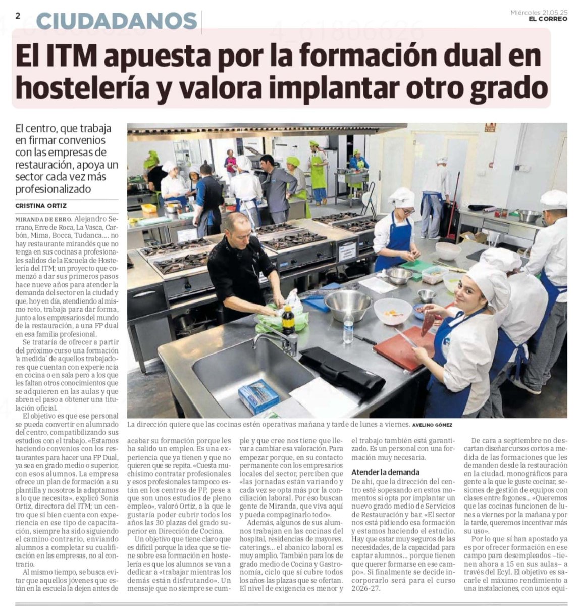 🔥 En el ITM apostamos por la #FormaciónDual en Hostelería y ya trabajamos con los cracks del sector. ¡Y atentos! Se viene un nuevo grado... 👨‍🍳👩‍🍳 #FP #ITM #itimiranda #YoSoyFP #Gastronomía #MirandadeEbro