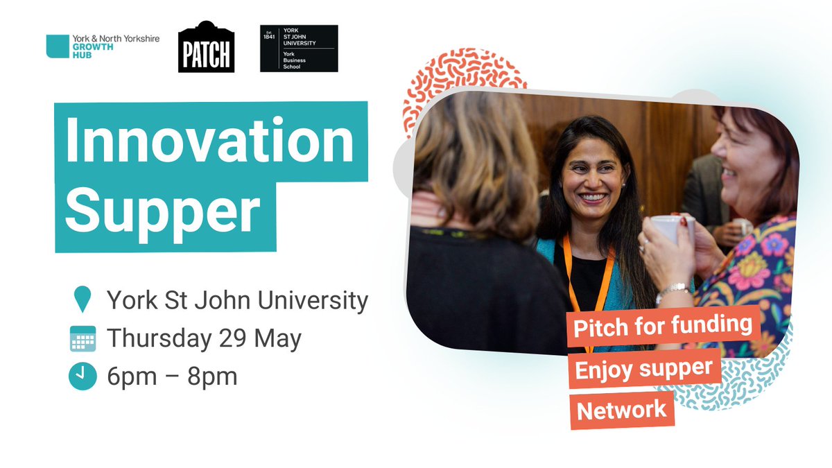 🍽️ Innovation Supper | Tickets £10
📆 Thursday 29 May, 6:20 pm - 8:00 pm | £10
Don't miss out: eu1.hubs.ly/H0kcGNN0