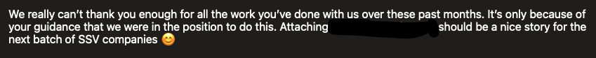 Since its the last day to apply for our June programme, a good day for a testimonial from founders on the last programme