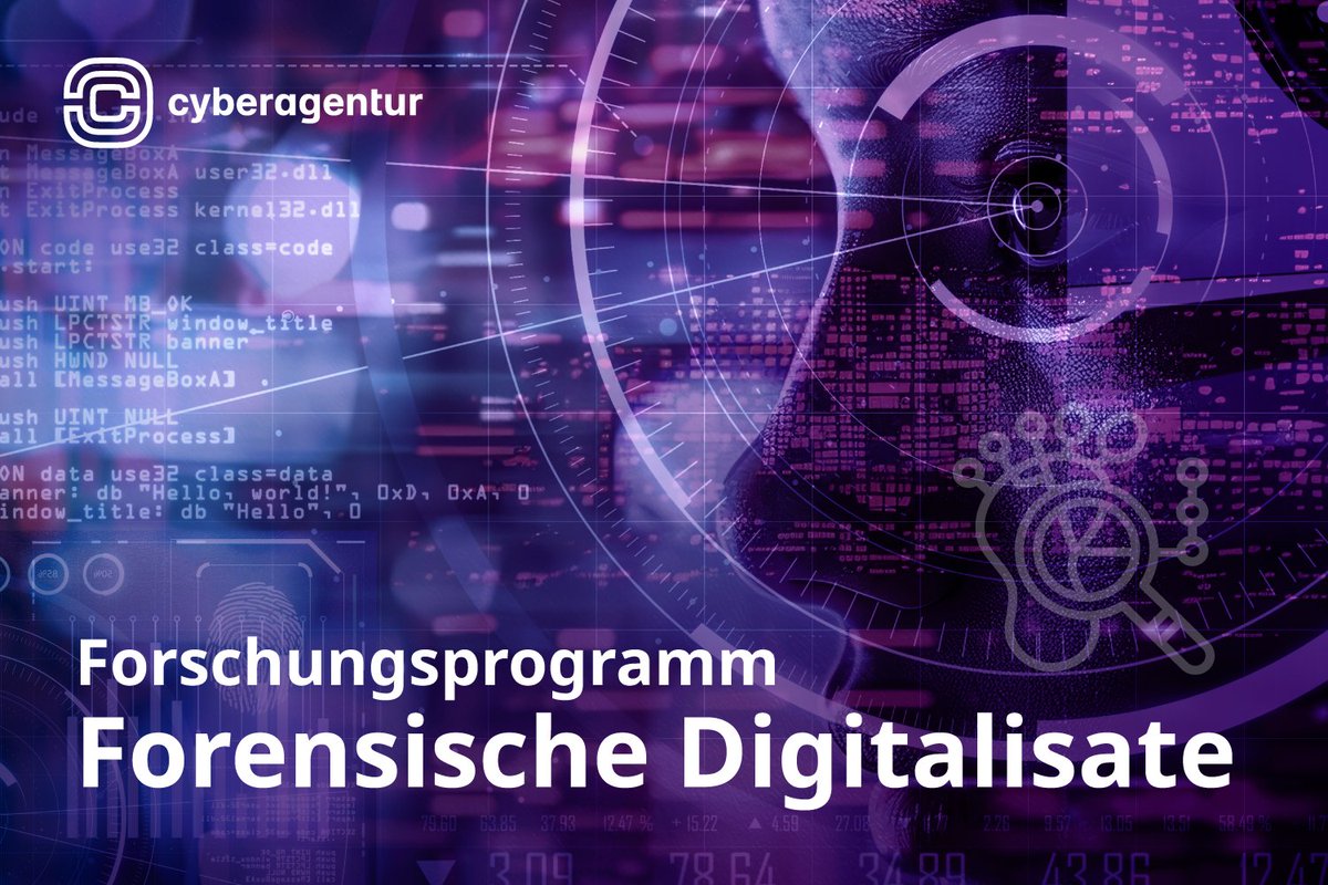 Cyberagentur (@cybagbund) on Twitter photo Forensik weitergedacht: <a href="/CybAgBund/">Cyberagentur</a> schreibt das Programm „Forensische #Digitalisate“ aus. Gesucht: neue Verfahren zur #Spurenkorrelation & #Beweissicherung jenseits der Blackbox-KI.
Jetzt beteiligen: t1p.de/dc31o
Mehr: t1p.de/okz1f
#Forensik #KItransparenz Forensik weitergedacht: <a href="/CybAgBund/">Cyberagentur</a> schreibt das Programm „Forensische #Digitalisate“ aus. Gesucht: neue Verfahren zur #Spurenkorrelation & #Beweissicherung jenseits der Blackbox-KI.
Jetzt beteiligen: t1p.de/dc31o
Mehr: t1p.de/okz1f
#Forensik #KItransparenz