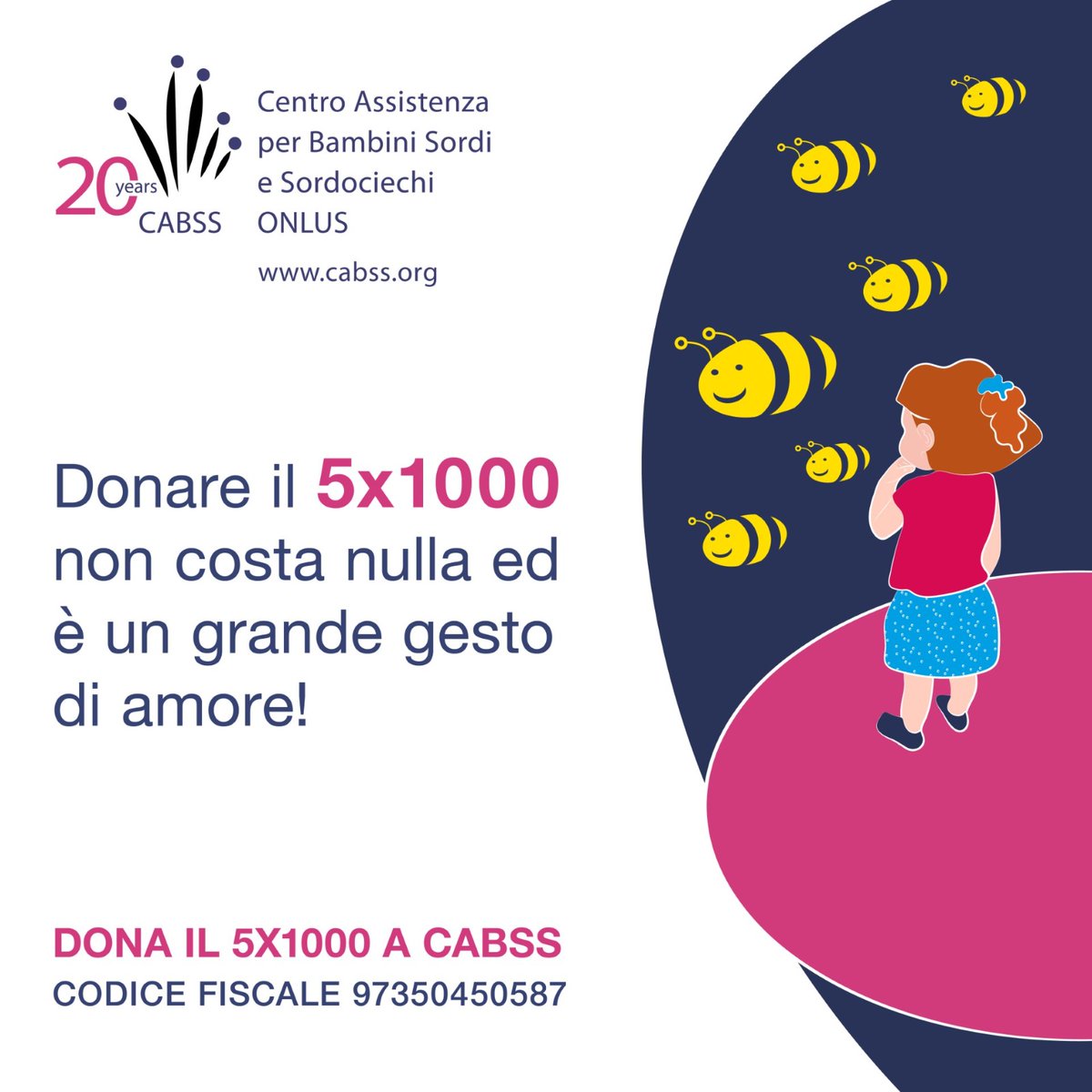 CABSSETS's tweet photo. Donare il #5x1000 non costa nulla, basta solo firmare e inserire il codice fiscale 97350450587. Tutto qui! https://t.co/ic6Z9Acy7m