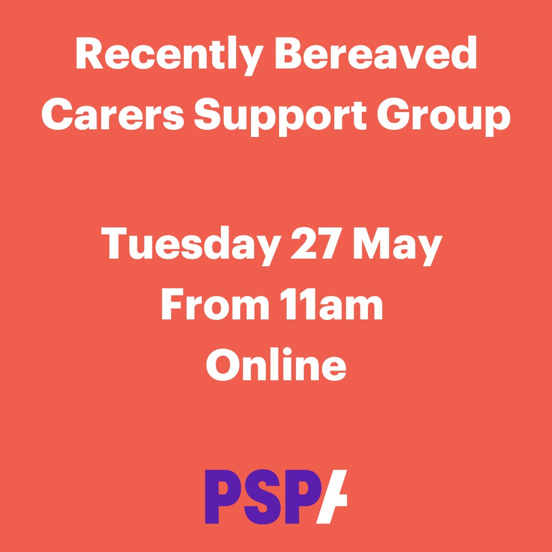 The PSP Association (@pspassociation) on Twitter photo Our Recently Bereaved Carers Group takes place on Tuesday 27 May at 11am over Zoom. It brings together people who have lost someone they were caring for and provides a safe space to share memories. To attend please contact volunteering@pspassociation.org.uk #SupportGroup #Zoom Our Recently Bereaved Carers Group takes place on Tuesday 27 May at 11am over Zoom. It brings together people who have lost someone they were caring for and provides a safe space to share memories. To attend please contact volunteering@pspassociation.org.uk #SupportGroup #Zoom