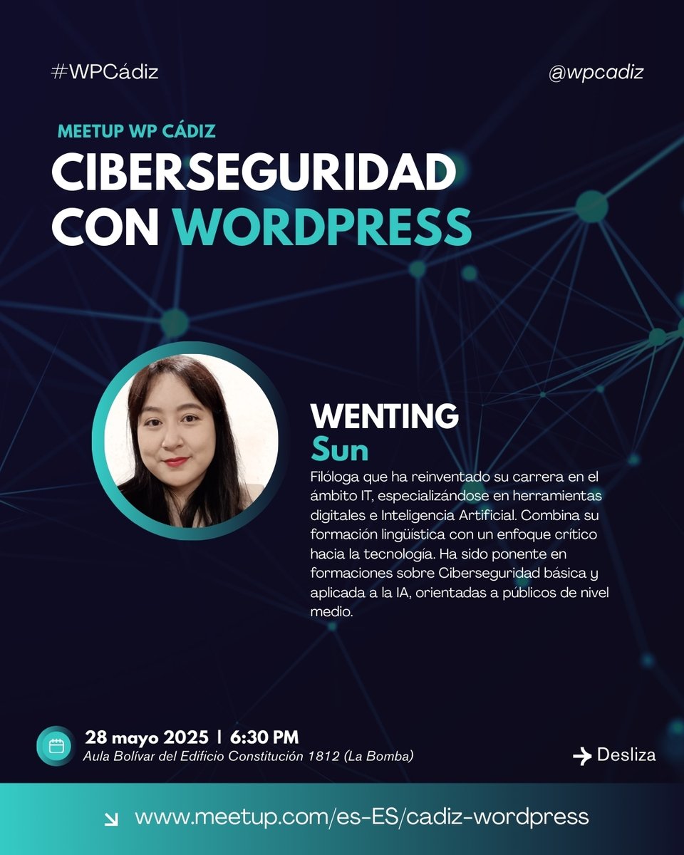 🎤Conoce a quienes nos acompañarán en la charla "Ciberseguridad en tu web".

Dos perfiles muy distintos, pero con algo en común: saben (y mucho) de cómo proteger una web.

Registrate gratis: bit.ly/wpcadizmeetupm…