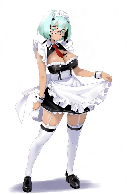 #褐色からしか得られない栄養があるので見た人も貼る クール系メイドのネイアさんをよろしく 