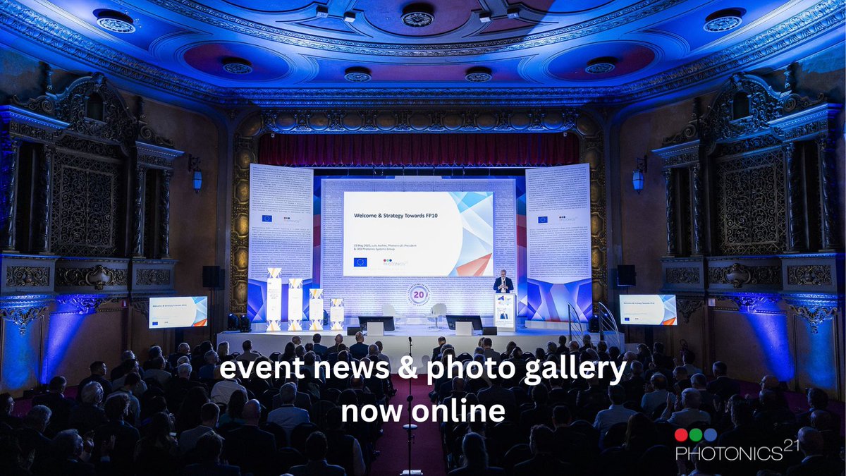 Recap Photonics Partnership Annual Meeting 2025

Discover the key takeaways, and see the photo gallery capturing the best moments of the #PPAM2025: photonics21.org/news/2025/2025…

© Photonics21 / Babylonia (Iris Haidau)