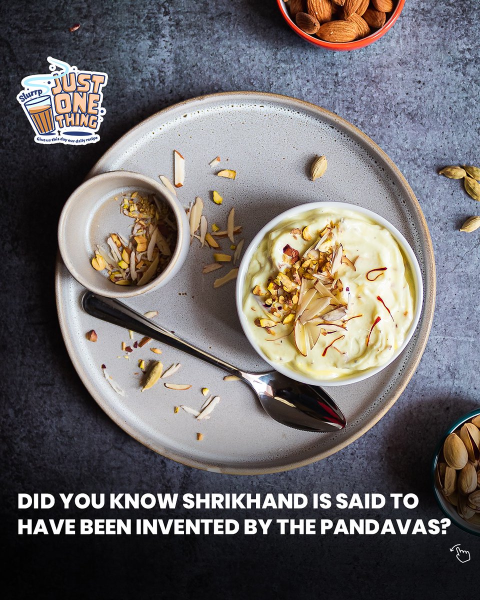 We scoop out good stuff, so you don’t have to!😏 Ingeniously Indian, the shrikhand has transcended centuries and yet is a relevant dessert to this day. Steeped in flavour and history, how is… dlvr.it/TKxMCL #Slurrpcommunity #Cookwithslurrp #Justonething #JOT #shirkhand