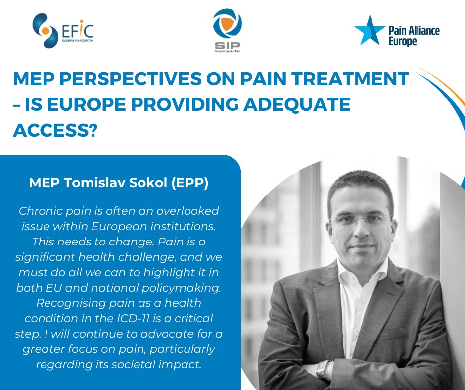 Societal Impact Pain (SIP) Platform (@sip_painpolicy) on Twitter photo SIP is delighted to share key reflections from policymakers. Today, we spotlight MEP <a href="/TomislavSokol/">Tomislav Sokol</a>. To learn more about SIP’s Access to Treatment Event, read the full Report here: brnw.ch/21wSRR7 SIP is delighted to share key reflections from policymakers. Today, we spotlight MEP <a href="/TomislavSokol/">Tomislav Sokol</a>. To learn more about SIP’s Access to Treatment Event, read the full Report here: brnw.ch/21wSRR7